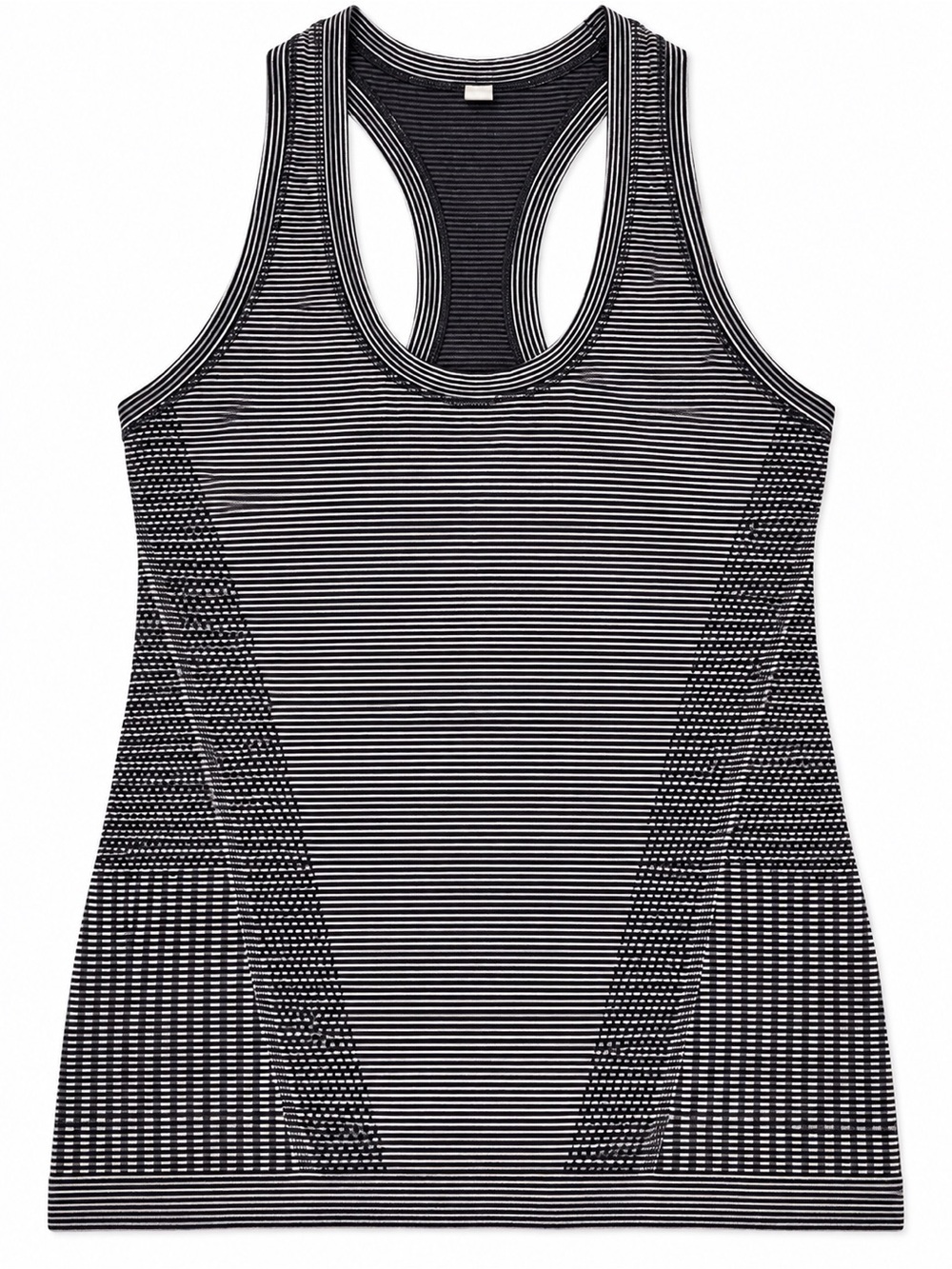 Athleta Striped Racerback Tank Top - Black/White  pit to pit 16 Size S